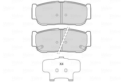 Brake Pad Set, disc brake VALEO 601724