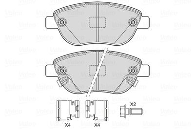 Brake Pad Set, disc brake VALEO 601727
