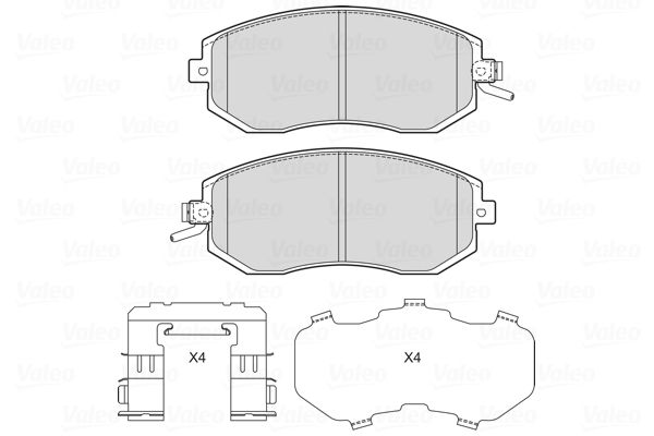 VALEO 601728 Brake Pad Set, disc brake