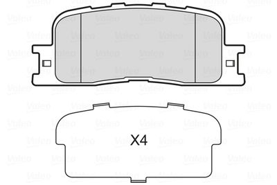 Brake Pad Set, disc brake VALEO 601735