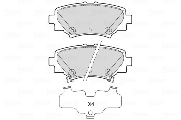 VALEO 601736 Brake Pad Set, disc brake