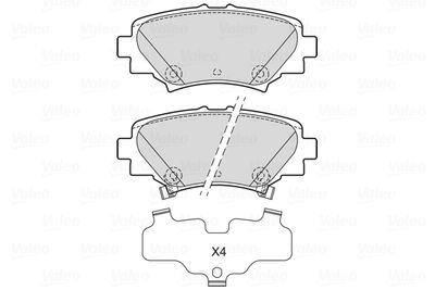 Brake Pad Set, disc brake VALEO 601736