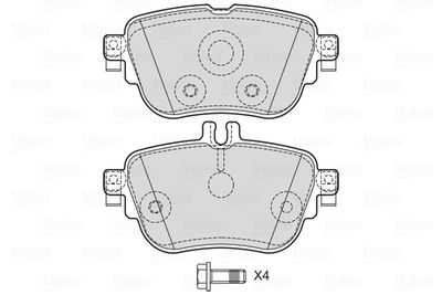 Brake Pad Set, disc brake VALEO 601740