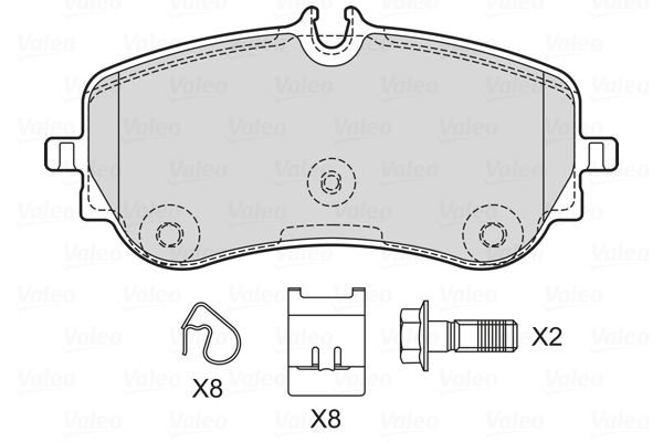 VALEO 601741 Brake Pad Set, disc brake