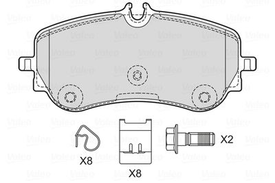 Brake Pad Set, disc brake VALEO 601741