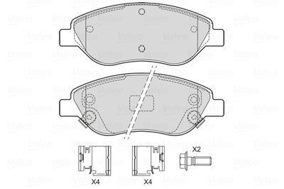 Brake Pad Set, disc brake VALEO 601745