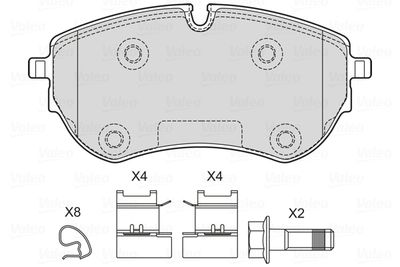 Brake Pad Set, disc brake VALEO 601749