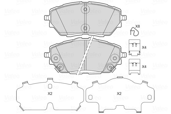 VALEO 601750 Brake Pad Set, disc brake