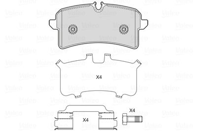 Brake Pad Set, disc brake VALEO 601753