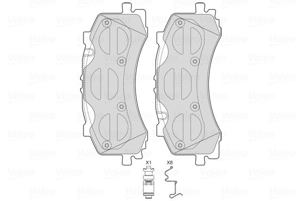 VALEO 601754 Brake Pad Set, disc brake