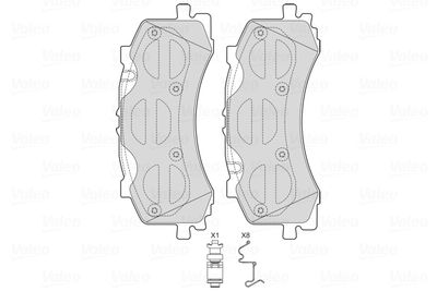 Brake Pad Set, disc brake VALEO 601754