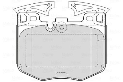 Brake Pad Set, disc brake VALEO 601755