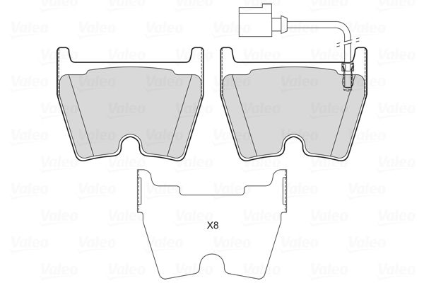VALEO 601757 Brake Pad Set, disc brake