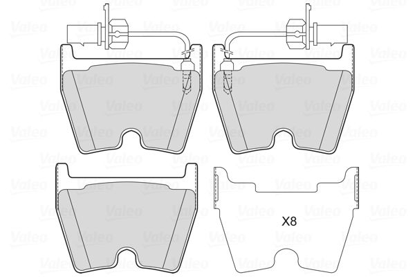 VALEO 601758 Brake Pad Set, disc brake