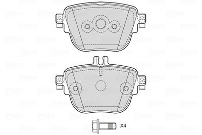 Brake Pad Set, disc brake VALEO 601765