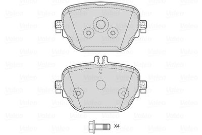 Brake Pad Set, disc brake VALEO 601767