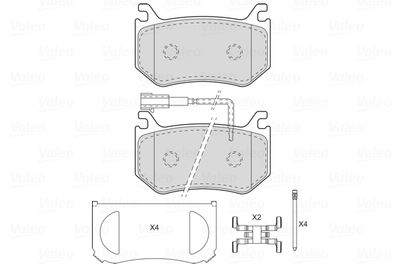 Brake Pad Set, disc brake VALEO 601768