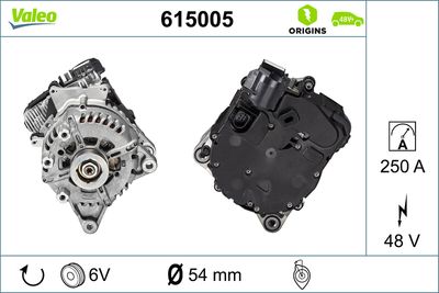 Alternator, starter VALEO 615005