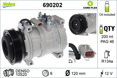 Compressor, air conditioning VALEO 690202