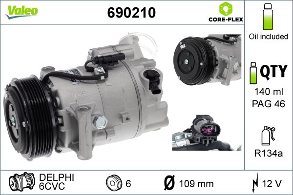 VALEO 690210 Compressor, air conditioning