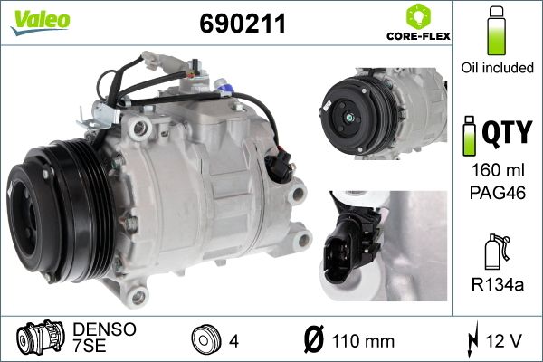 VALEO 690211 Compressor, air conditioning