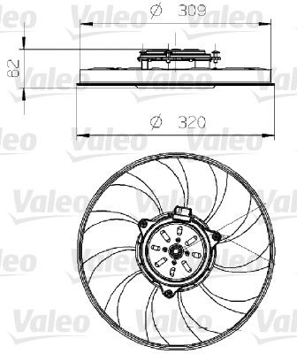 VALEO 696024 Fan, engine cooling