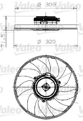 Fan, engine cooling VALEO 696027