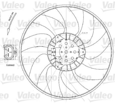 Fan, engine cooling VALEO 696028