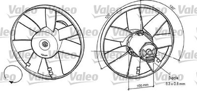 Fan, engine cooling VALEO 696041