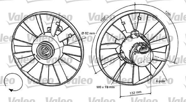 VALEO 696057 Fan, engine cooling