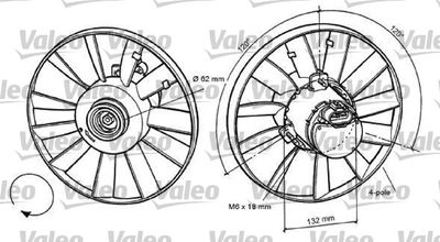 Fan, engine cooling VALEO 696057