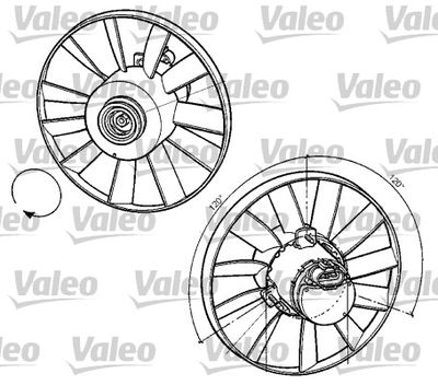 Fan, engine cooling VALEO 696059