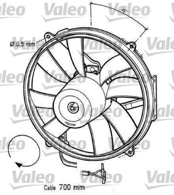 VALEO 696063 Fan, engine cooling