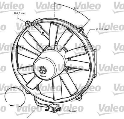 VALEO 696068 Fan, engine cooling