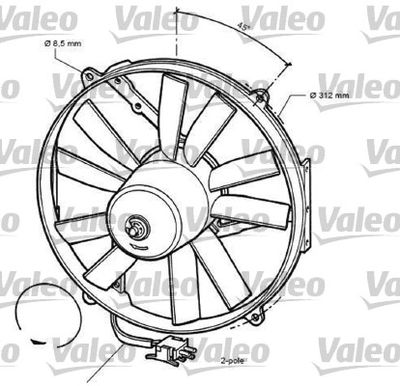 Fan, engine cooling VALEO 696068
