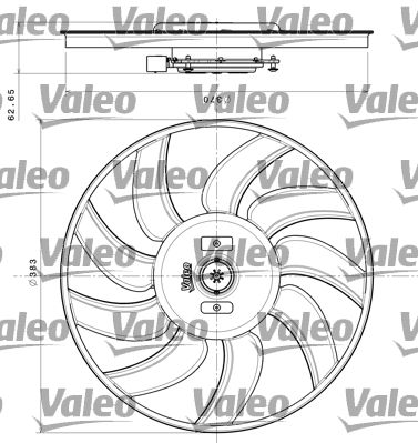 Fan, engine cooling VALEO 696350