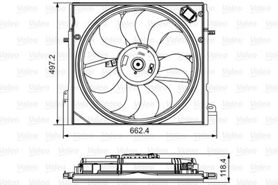 Fan, engine cooling VALEO 696583