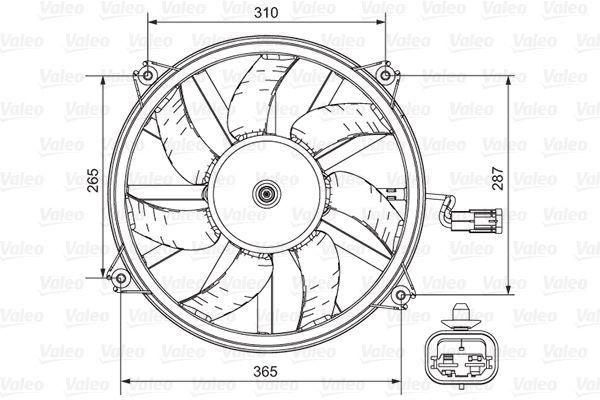 VALEO 696850 Fan, engine cooling