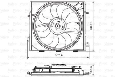 Fan, engine cooling VALEO 696873