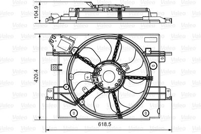 Fan, engine cooling VALEO 696880