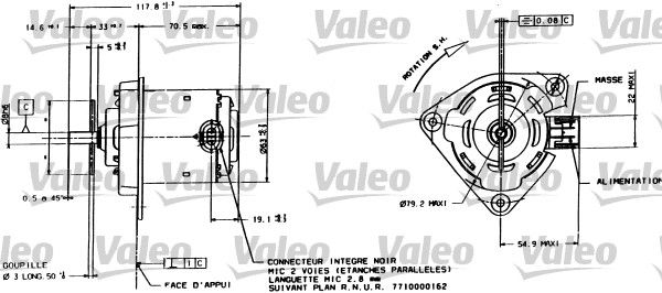 VALEO 698015 Electric Motor, radiator fan