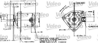 Electric Motor, radiator fan VALEO 698015