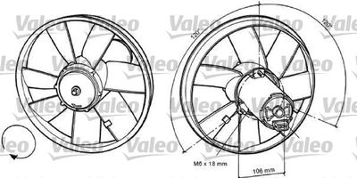 Fan, engine cooling VALEO 698367