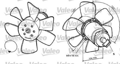 Fan, engine cooling VALEO 698368