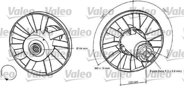 VALEO 698371 Fan, engine cooling