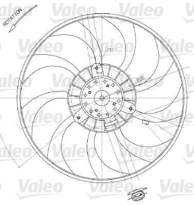 Fan, engine cooling VALEO 698412