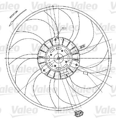 Fan, engine cooling VALEO 698424