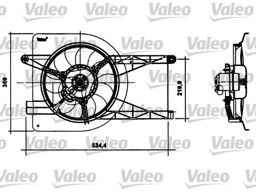 VALEO 698493 Fan, engine cooling