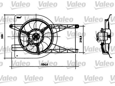 Fan, engine cooling VALEO 698493
