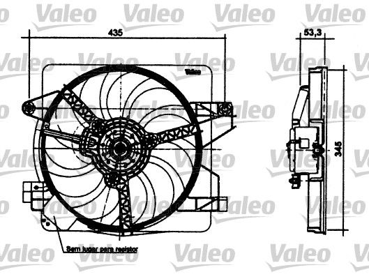 VALEO 698496 Fan, engine cooling